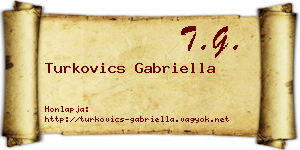 Turkovics Gabriella névjegykártya
