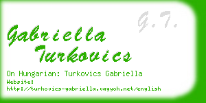 gabriella turkovics business card